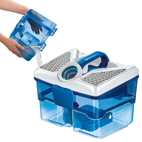 DRY BOX Amfibia Odkurzacz THOMAS Cycloon Hybrid wodny piorący z funkcją mycia podłogi mopowania z filtrem wodnym dla alergika alergików hepa13  filtr cyklonowy niebieski w odkurzaczu odkurzacz nawilża powietrze