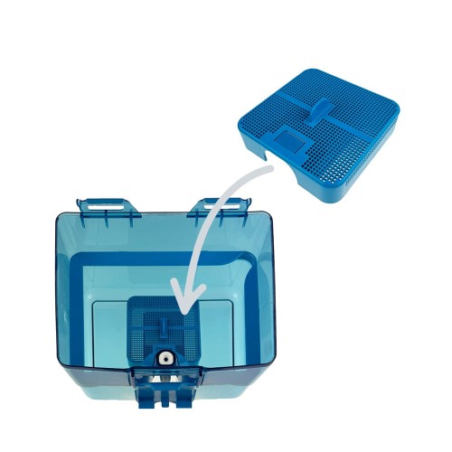 Filtr ssący (sitkowy) do serii  AQUA+  198745 bialy niebieski do filtra wodnego w odkurzaczy pioracym wodnym multiclean x10 allergy&family pet&family plus amfibia pro animal dry box 4ll plastikowa czesc zamienna