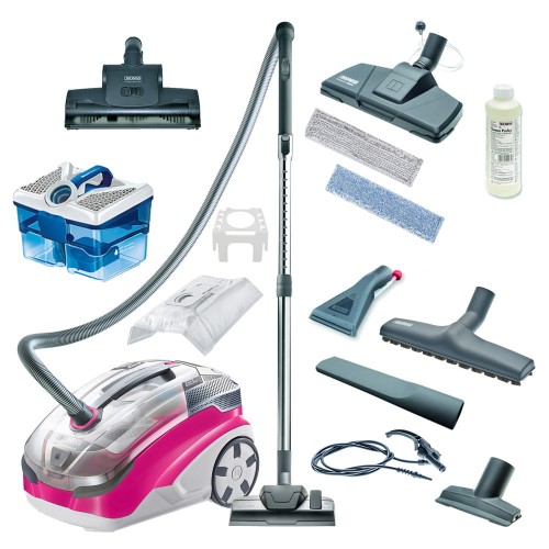 Odkurzacz wodny piorący Allergy&Family Thomas różowy hepa13 plus turboszczotka dla alergika