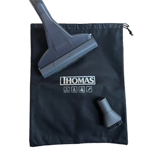 czarna worek torba etui na akcesoria ssawki i koncowki  do odkurzacza wodnego i pioracego  logo thomas