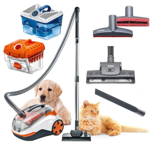 Cycloon Hybrid Pet &amp;amp; Friends Thomas Odkurzacz cyklonowy i wodny z turboszczotką  do odkurzania siersci psa i kota dla alergikow do dywanow  z filtrem wodnym