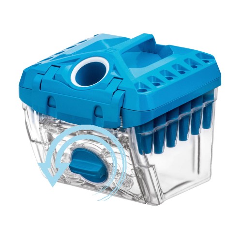 DRY BOX Amfibia Odkurzacz THOMAS Cycloon Hybrid wodny piorący z funkcją mycia podłogi mopowania z filtrem wodnym dla alergika alergików hepa13  filtr cyklonowy niebieski w odkurzaczu z pojemnikiem na kurz